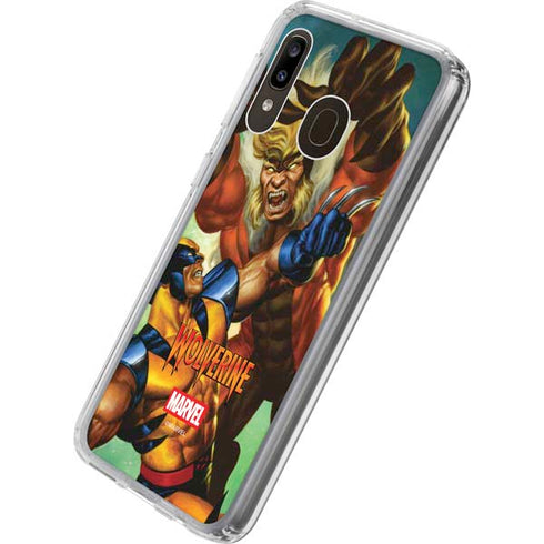 Marvel X-Men Wolverine Vs Sabretooth Galaxy A20 Clear Case